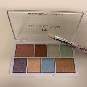 I HEART UNICORN METALLIC EYESHADOW PALETTE & BRUSH